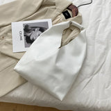 French Style Leather Shoulder Bag Large Capacity Tote Bag