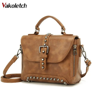 Vintage Oil Leather Handbag Women Bag Crossbody KL600