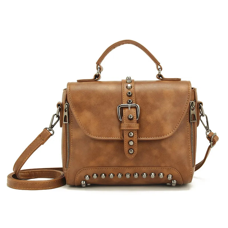 Vintage Oil Leather Handbag Women Bag Crossbody KL600