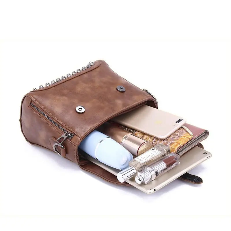 Vintage Oil Leather Handbag Women Bag Crossbody KL600