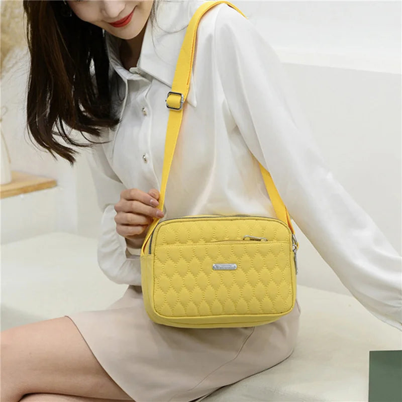 Small Messenger Bag Women Lingge Embroidery Camera Female Ladies Shoulder Crossb