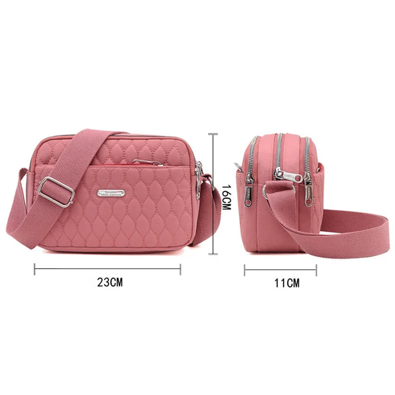 Small Messenger Bag Women Lingge Embroidery Camera Female Ladies Shoulder Crossb