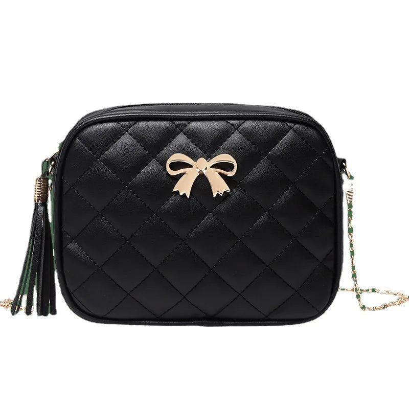 Small Tassel Tide Female BaoLing Lattice Embroidery Camera Shoulder Bag