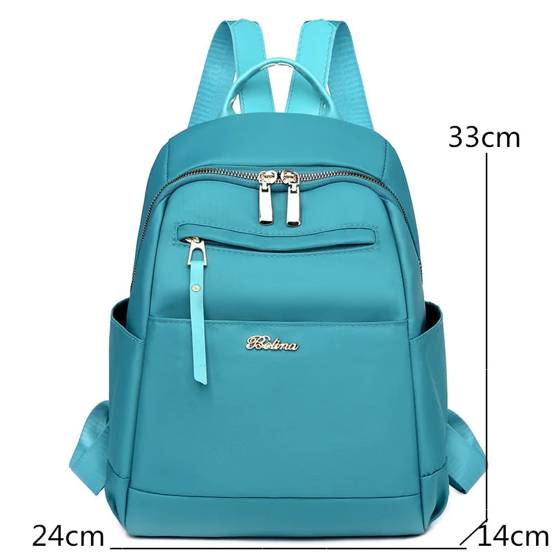 Nylon Oxford Backpack for Women Large Capacity Travel Ladies Bags