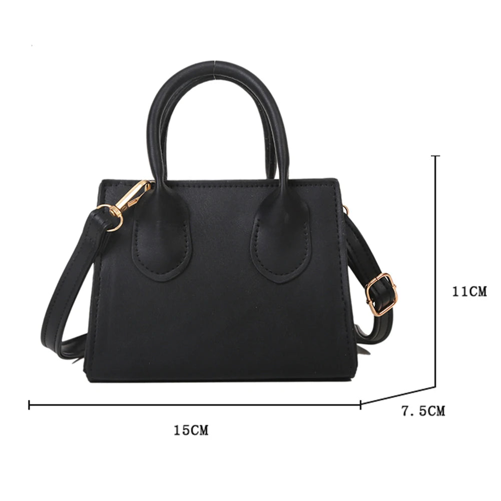 Solid PU Leather Crossbody Bags For Women Chain Female Shoulder Handbags