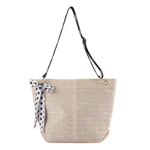 Straw Bag Summer Sweet Fresh Shoulder Messenger Beach Tote Bag