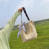 Straw Bag Summer Sweet Fresh Shoulder Messenger Beach Tote Bag