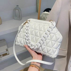 Bright Colour Crossbody Bag for Women with Acrylic Chain