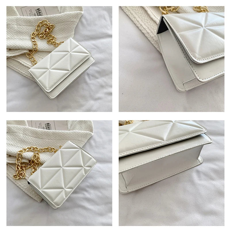 Summer Chain Shoulder Bag Casual Pu Leather Underarm Bags For Women