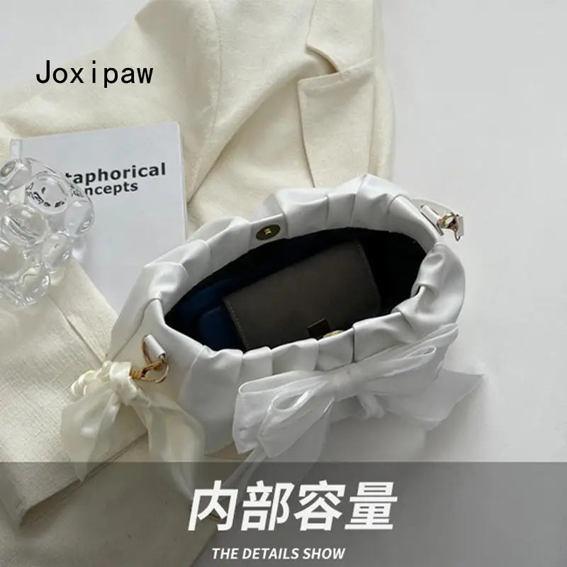 Summer Bow Shoulder Bag Sweet Crossbody Bag for Women