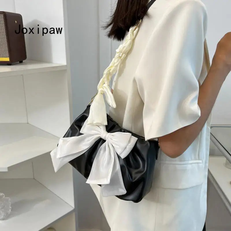 Summer Bow Shoulder Bag Sweet Crossbody Bag for Women