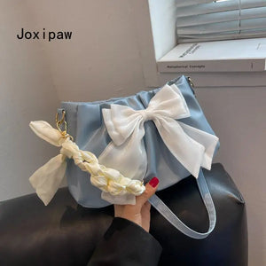 Summer Bow Shoulder Bag Sweet Crossbody Bag for Women