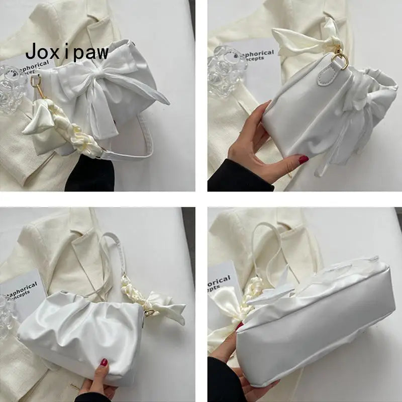 Summer Bow Shoulder Bag Sweet Crossbody Bag for Women