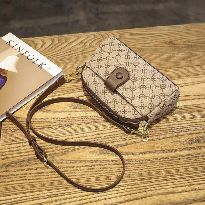 Summer Retro Printed Small Square Bag Female Shell Bag