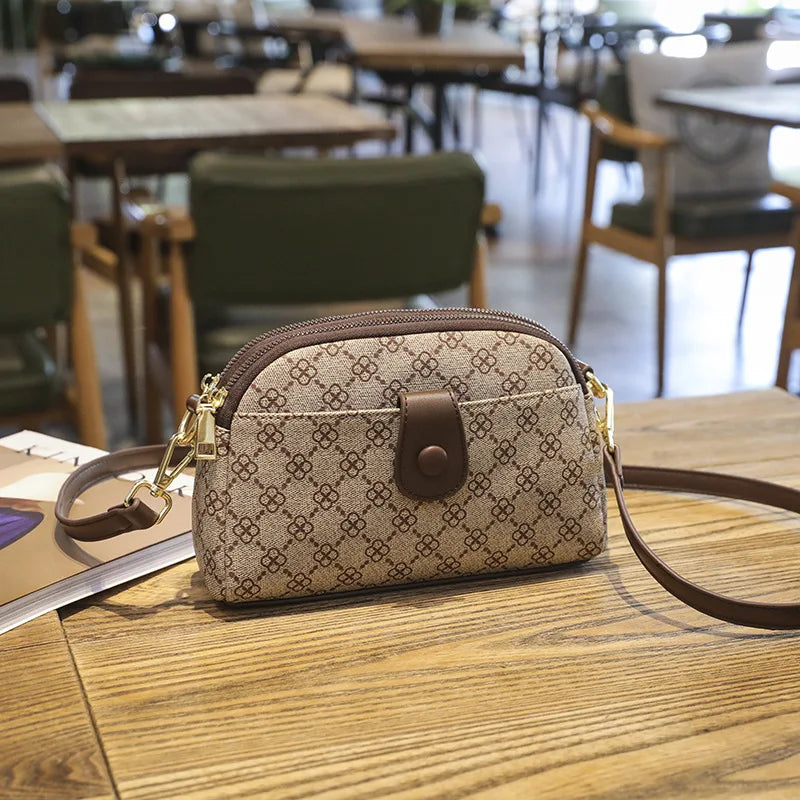 Summer Retro Printed Small Square Bag Female Shell Bag