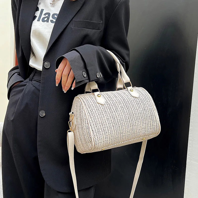 Summer Straw Bags for Women Woven Handbags Bohemian Ladies Shoulder Crossbody Ba