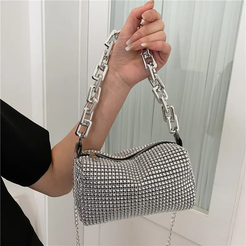 Summer Travel Bling Diamond Small Crossbody Messenger Bags for Women