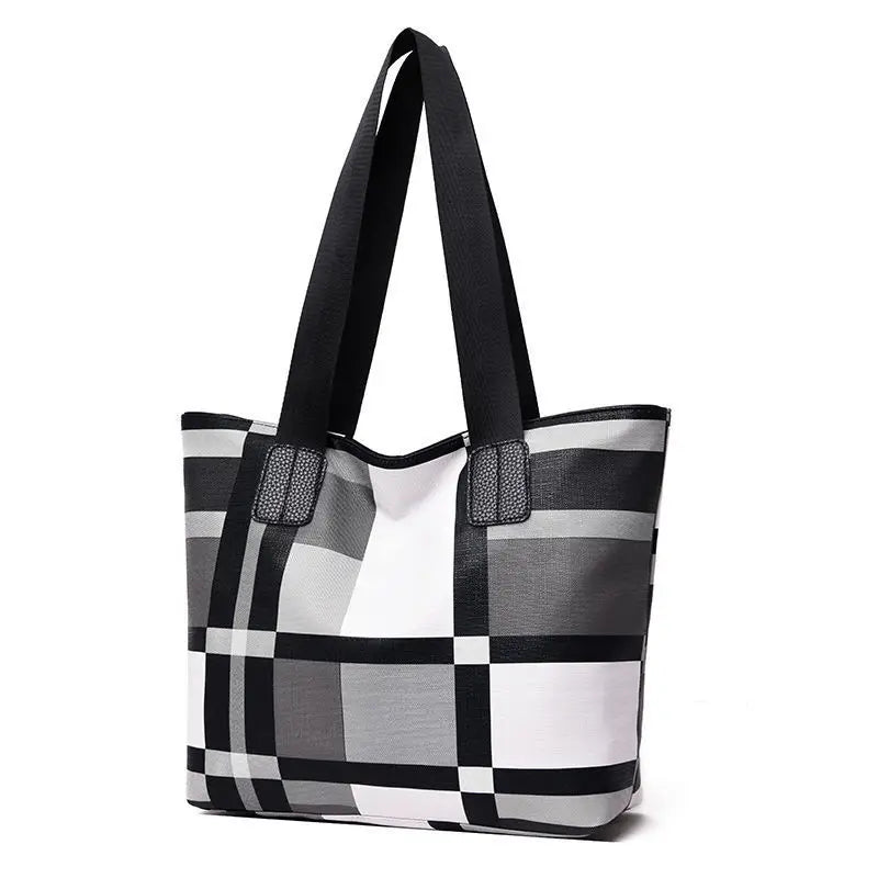 Summer Cross-border Ladies Shoulder Bag Plaid Handbag Large Tote Bag