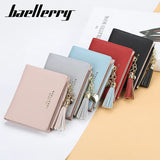 Tassel Women Wallet Small Leather Zipper Purses