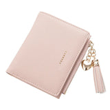 Tassel Women Wallet Small Leather Zipper Purses
