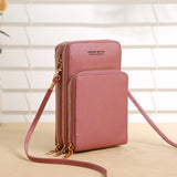 Women's Multifunction Touch Screen Phone Bag Soft Leather Messenger Handbag