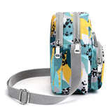 Casual Printed Nylon Messenger Handbag Multi-layer Large Capacity Backpack