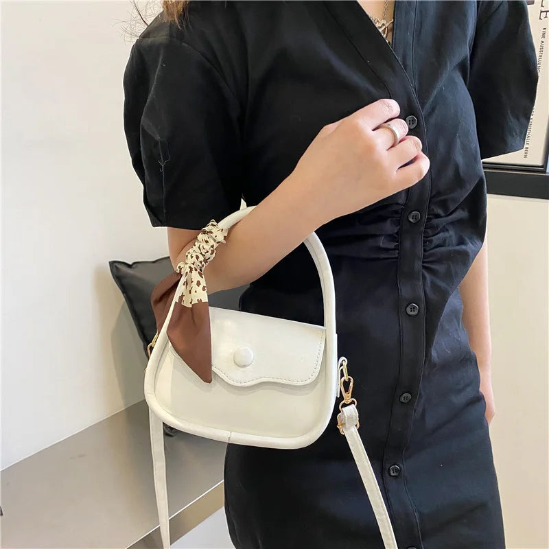 Small Fresh Women's Shoulder Bag Silk Scarf Handbag Messenger Bag