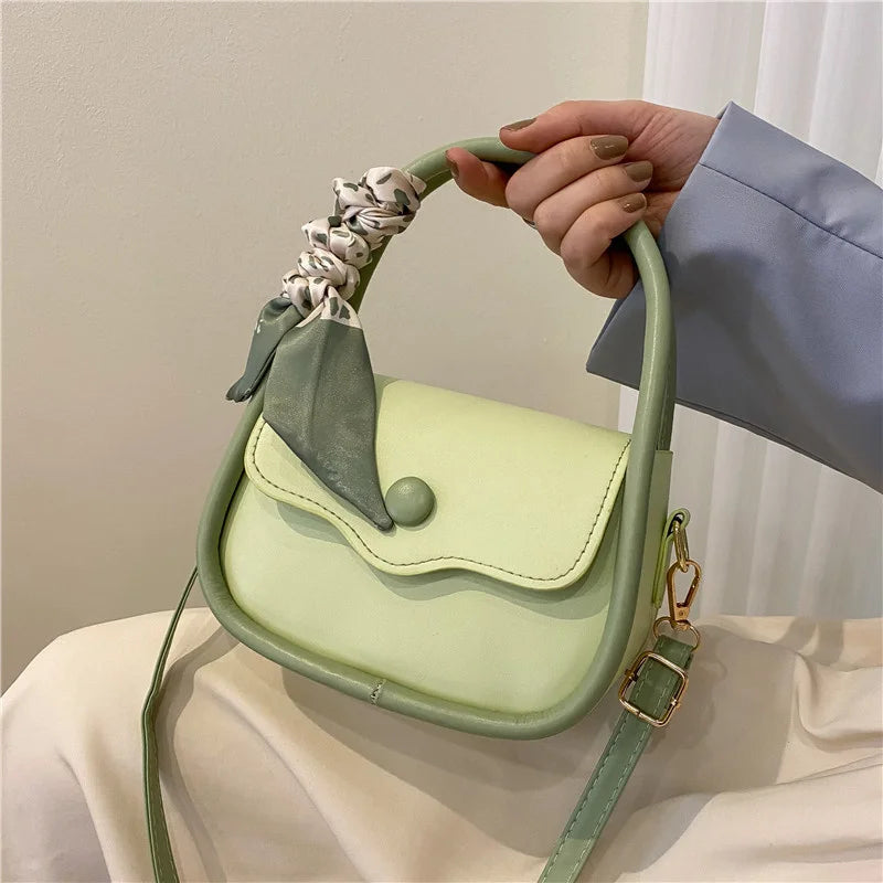Small Fresh Women's Shoulder Bag Silk Scarf Handbag Messenger Bag