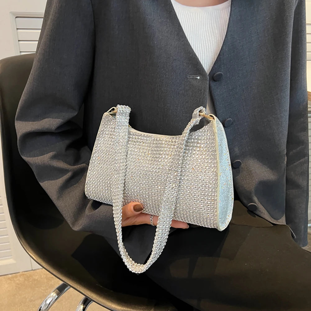 Crystal Glitter Shoulder Bag Clutch Wedding Party Phone Purses