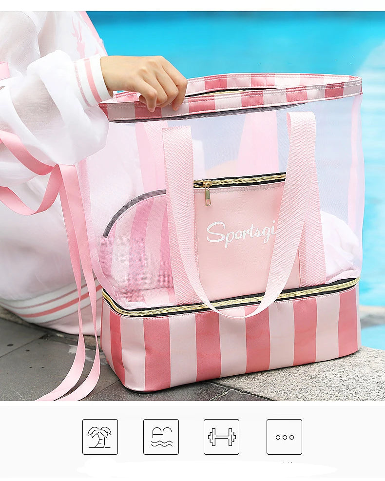 Women's Shoulder Bag & Beach Travel Bag Set