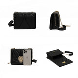Vintage Leather Shoulder Bag Retro Heart Female Square Purse