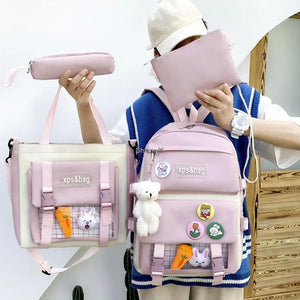 Waterproof School Backpacks Girls Princess Set Mochila Escolar Kids