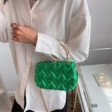 Metal Chain Small Tote Bag Women's Handbag