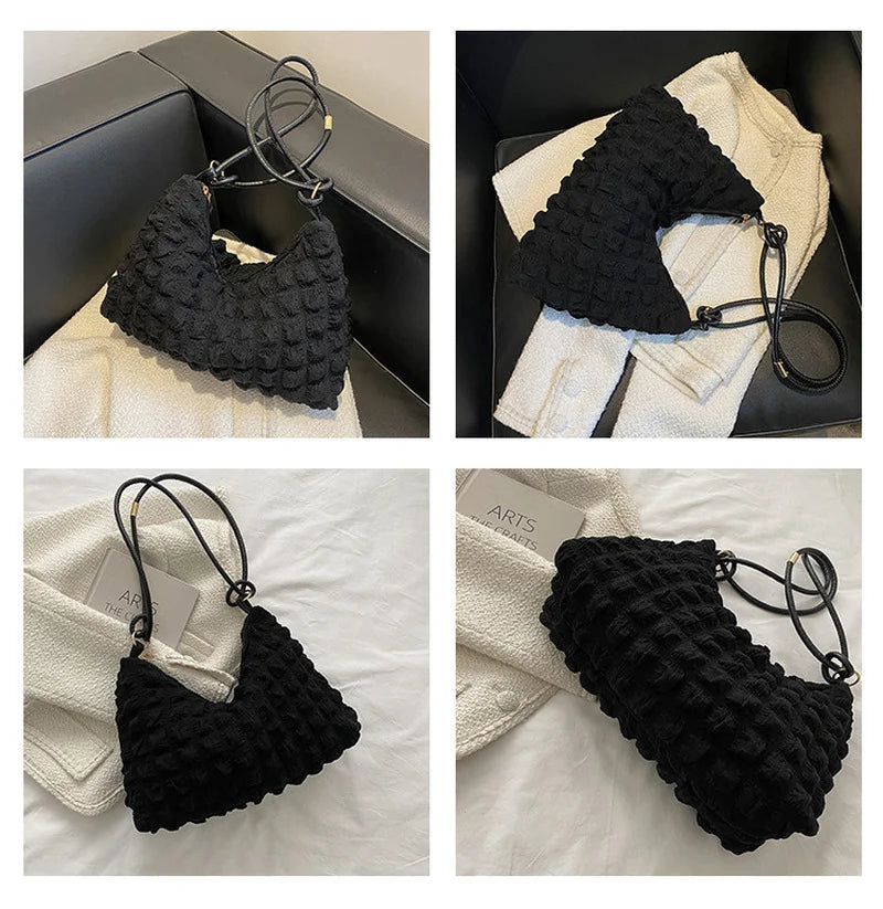 Winter Tote Bags High Handbag for Women Solid Shoulder Bag Bolsas