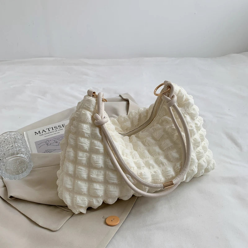 Winter Tote Bags High Handbag for Women Solid Shoulder Bag Bolsas