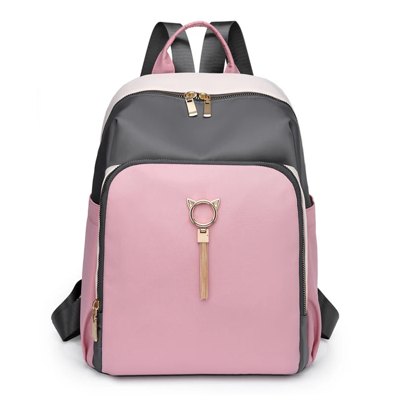 Waterproof Tassel Oxford Backpack for Women