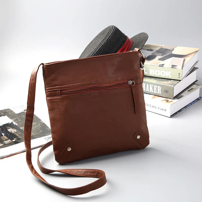 Women Bucket Leather Crossbody Bag Shoulder Satchel