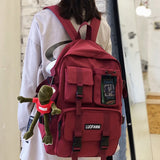 Women Nylon School Backpack with Anti Theft Rucksack