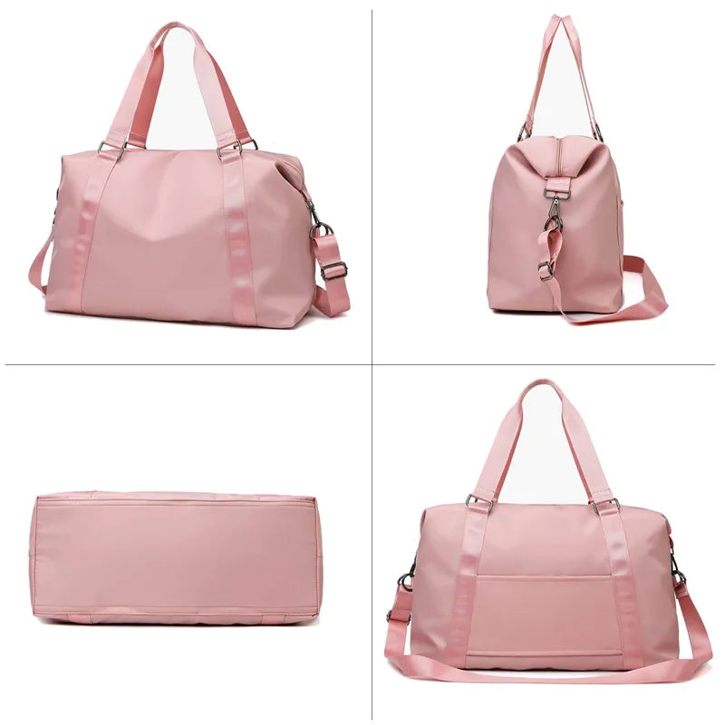 Large Capacity Foldable Women Travel Bag Tote Duffle Waterproof Handbags