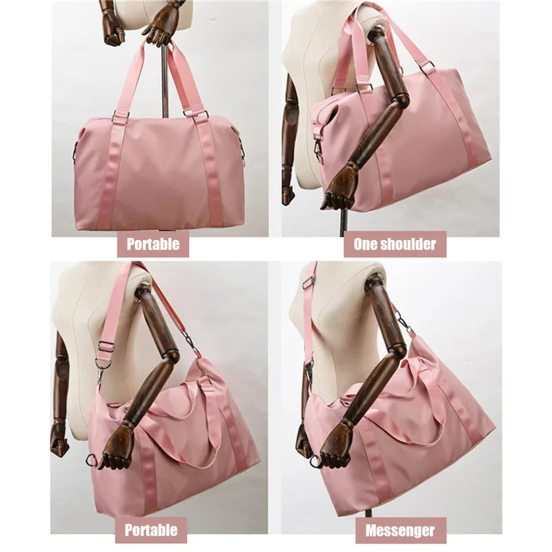 Large Capacity Foldable Women Travel Bag Tote Duffle Waterproof Handbags