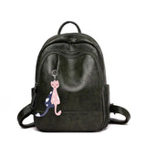 Women's PU Leather Travel Shoulder Bag Girl School Backpack
