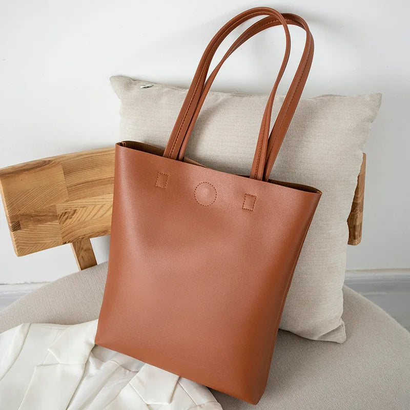 Large Capacity Women's Crossbody Bag Pu Shopper Handbag