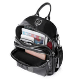 Ladies Large Capacity PU Leather Backpack
