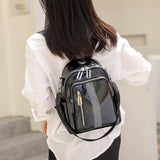 Ladies Large Capacity PU Leather Backpack