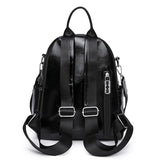 Ladies Large Capacity PU Leather Backpack