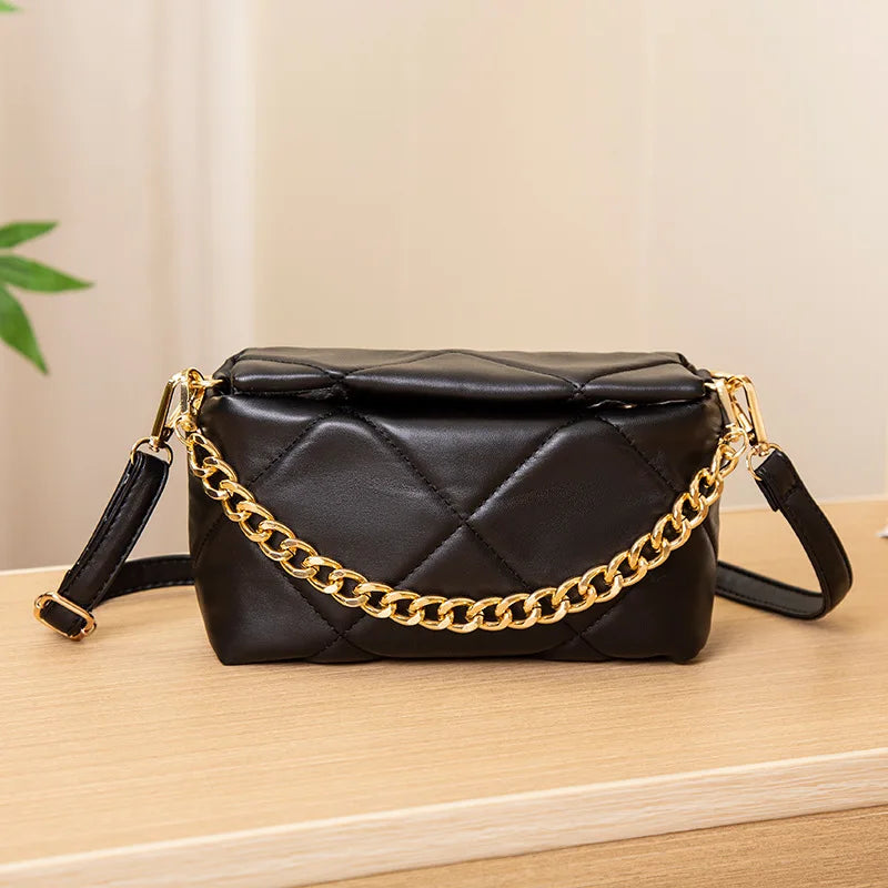Rhombus Square Cross-Body Bag Shoulder Bag Chain Hand Bag