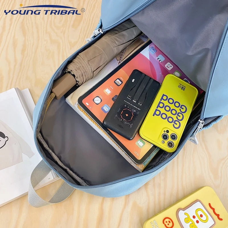 Large-Capacity Waterproof Nylon Backpack Unisex Travel Bag