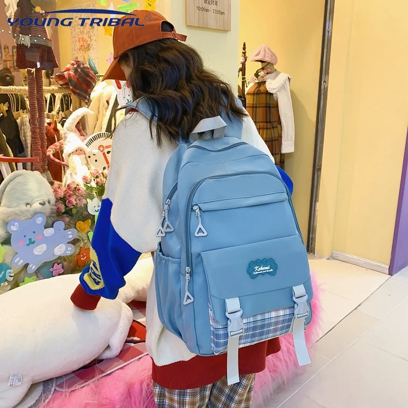 Large-Capacity Waterproof Nylon Backpack Unisex Travel Bag