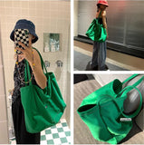 Retro Letter Printing Canvas Bag Portable Large-Capacity Shopping Bag