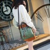Vintage PU Leather Tassel Crossbody Shoulder Bag Women Handbags